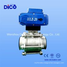 Bsp/BSPP Thread 3 Pieces Ball Valve Electric Actuator (Q911F)